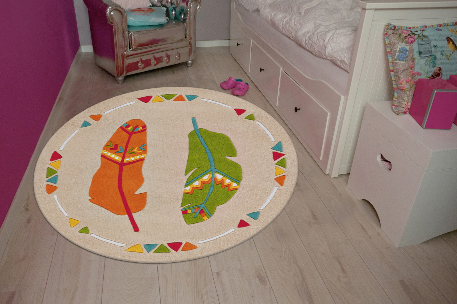 Kinderteppich SPIRIT LOXLY - leuchtet im Dunkeln - 130 cm