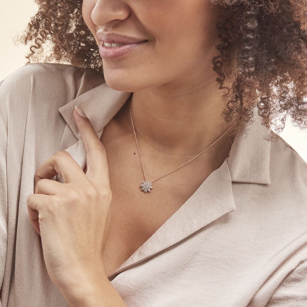 Collier Plaqué Or Sadoth Oxydes De Zirconium