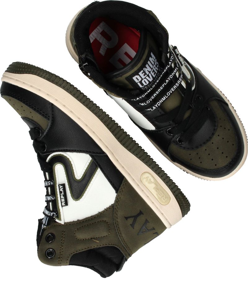 Replay Epic Jr MID 4 Sneakers Groen Jongens