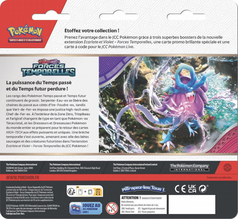 Pokémon EV05 : Forces Temporelles - Pack 3 Boosters