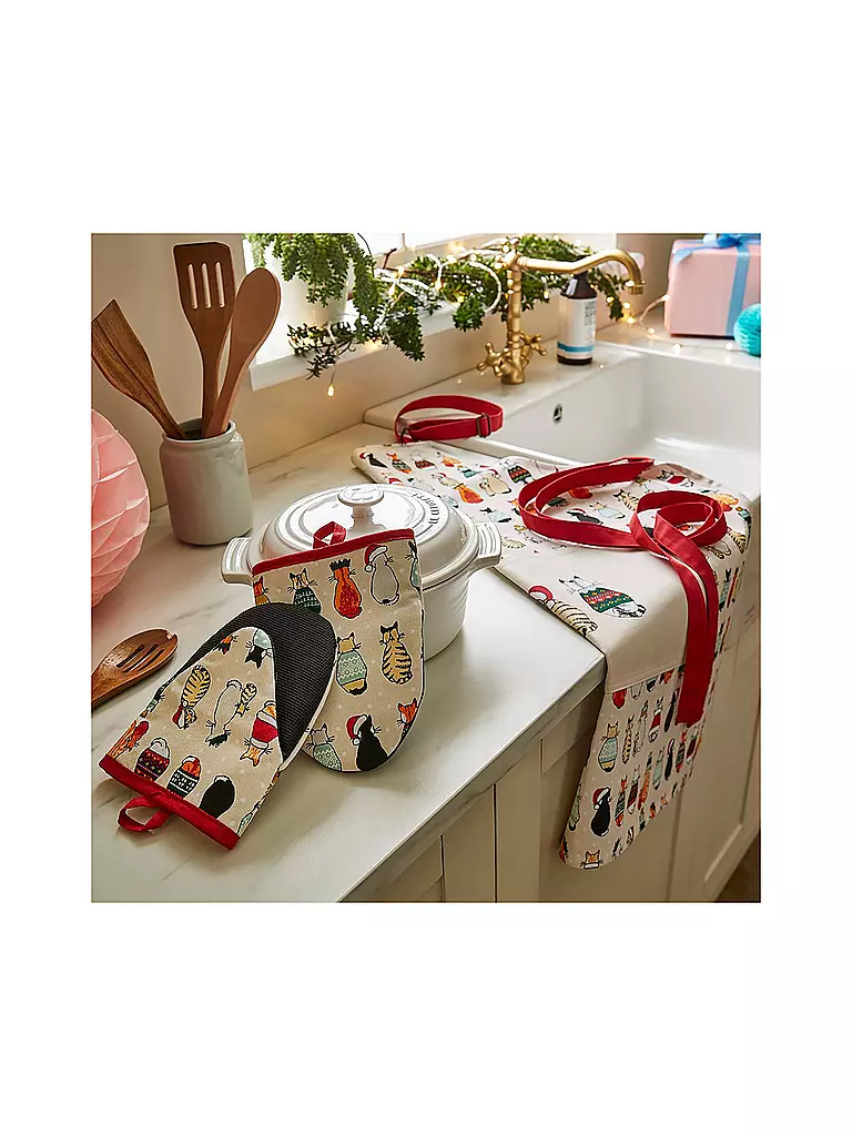 ULSTER WEAVERS Schürze Recycled Cats in Waiting bunt