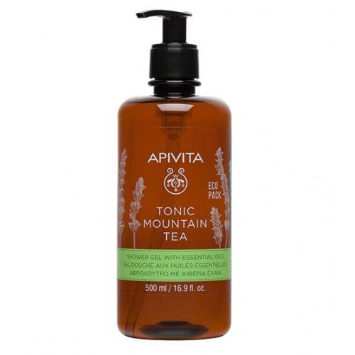 Apivita Tonic Mountain Tea Gel Banho Com Óleos Essenciais 500ml