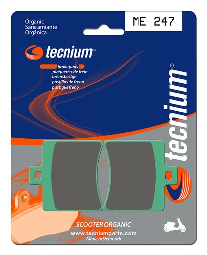 Plaquettes de freins Tecnium Scooter organique - ME247
