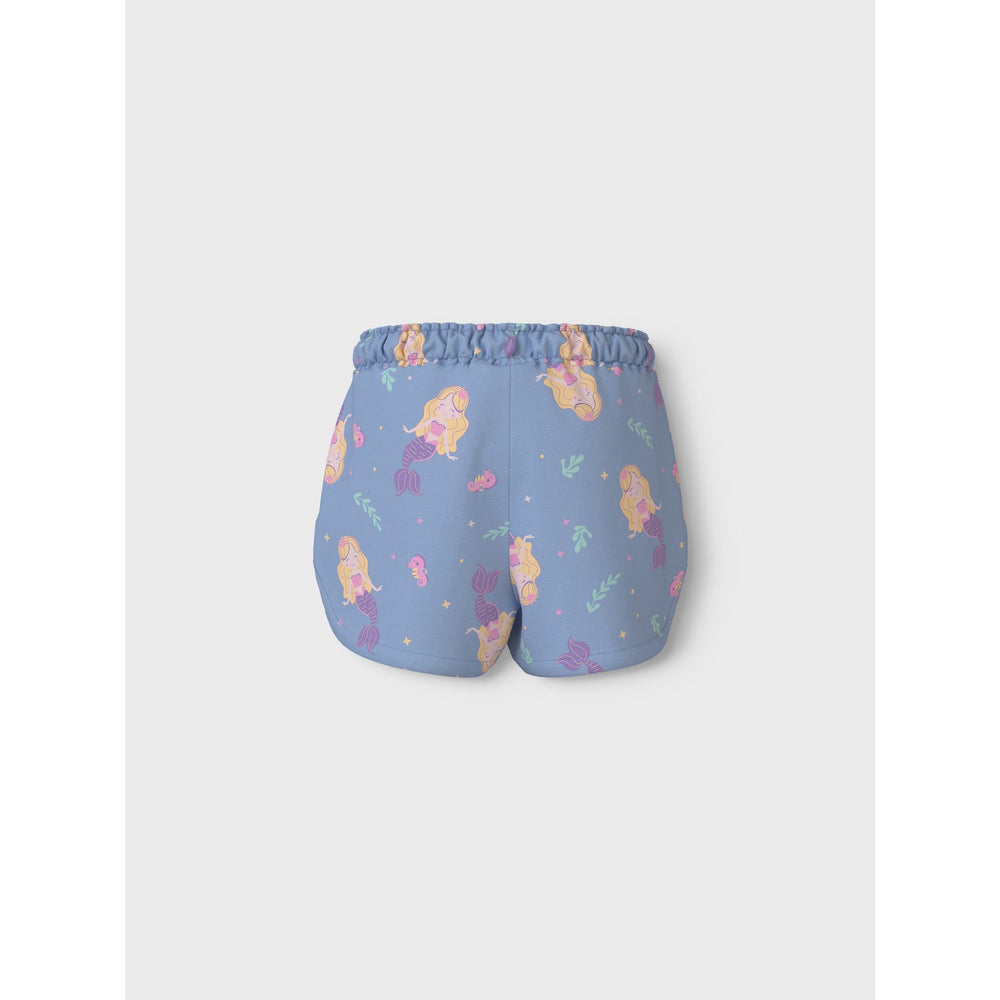 Køb Name It Chambray Blue Mermaids Vigga Shorts Noos