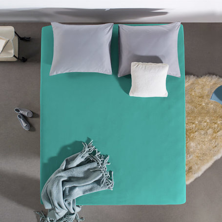 HC Dubbel Jersey Hoeslaken - Turquoise