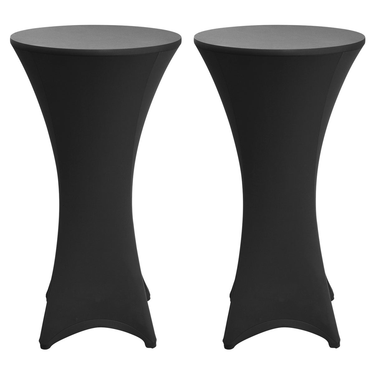 Beautissu Stella statafelhoes Ø 70 cm zwart (set van 2)