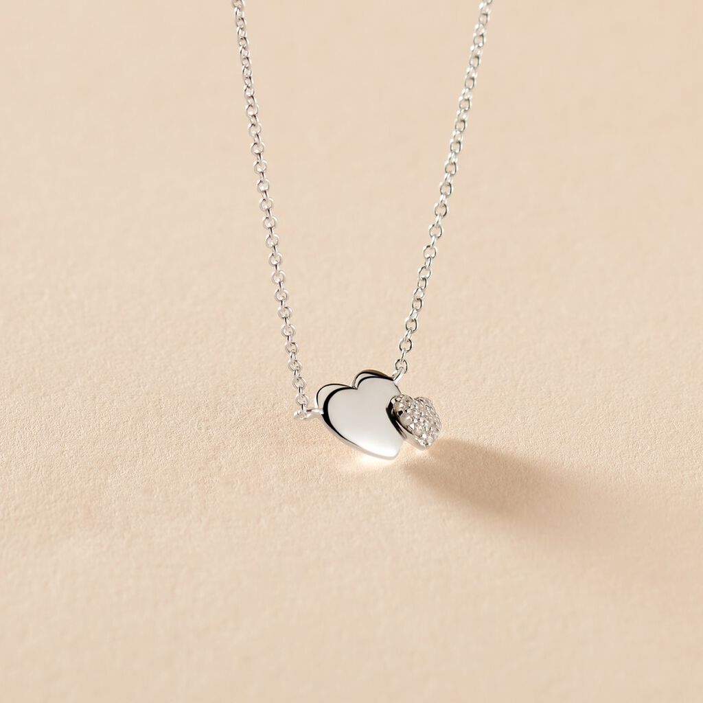 Collier Flamen Argent Blanc Oxyde De Zirconium
