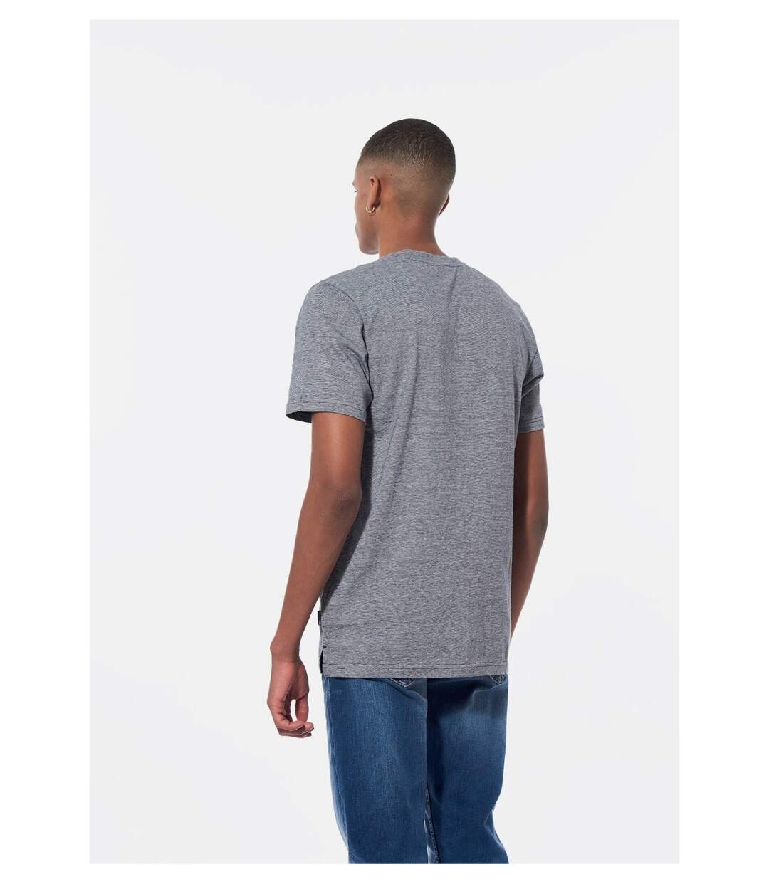 Tee shirt chiné coton bio   -  Kaporal - Homme