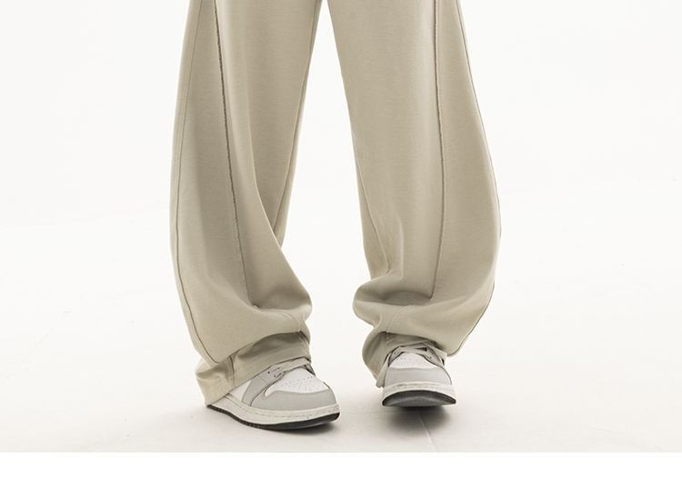 Rustie - Elastische taille, effen, wijde joggingbroek