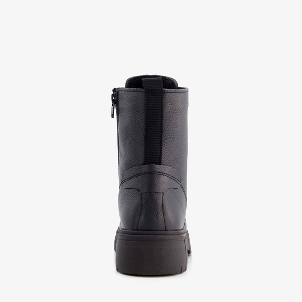 Hush Puppies leren veterboots zwart