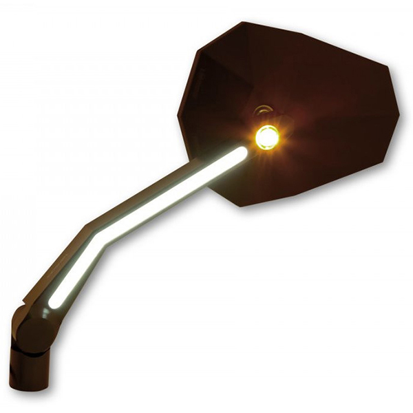 Highsider - Rétroviseurs Stealth-X4 Réversibles + clignotant intégré et feu de position à Led Noir