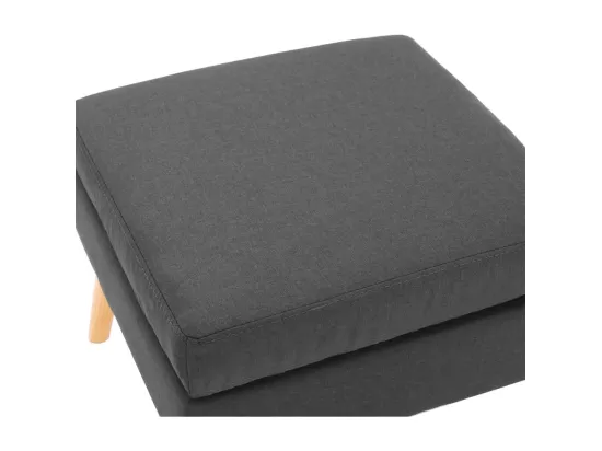 Repose-pied Gris foncé Tissu