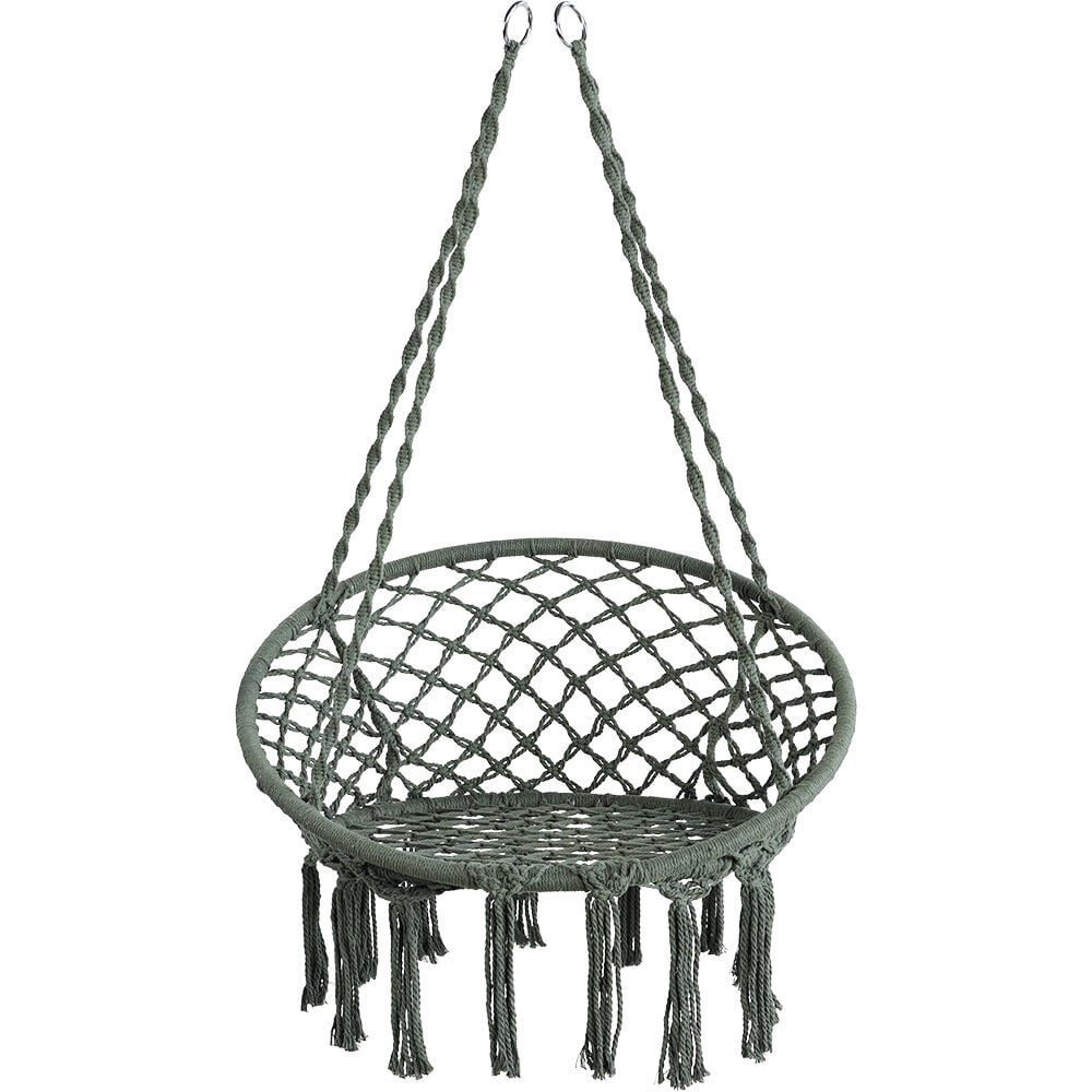 Siège suspendu Natura macramé vert 80x60xH125cm