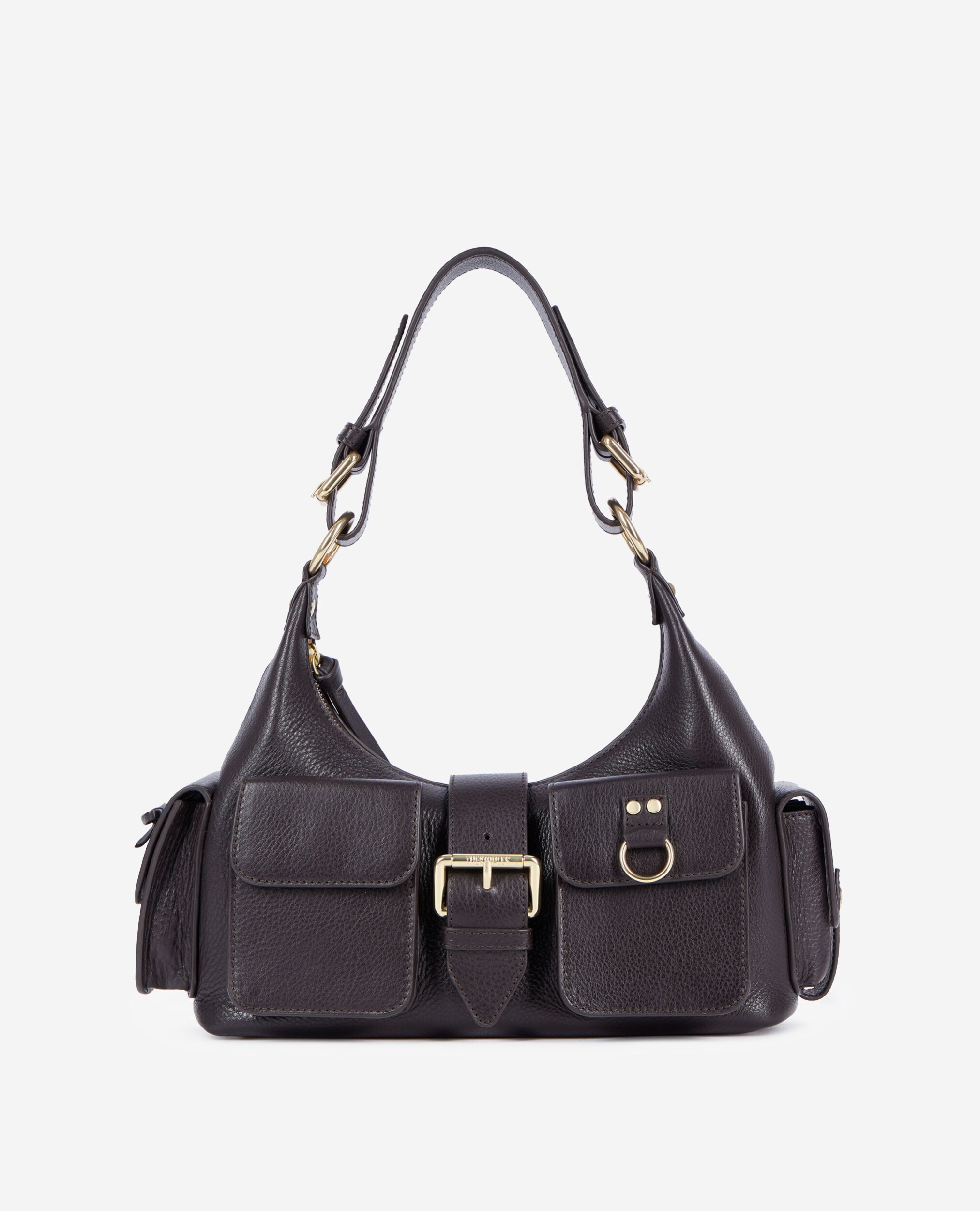 Sac Amelia en cuir grainé marron