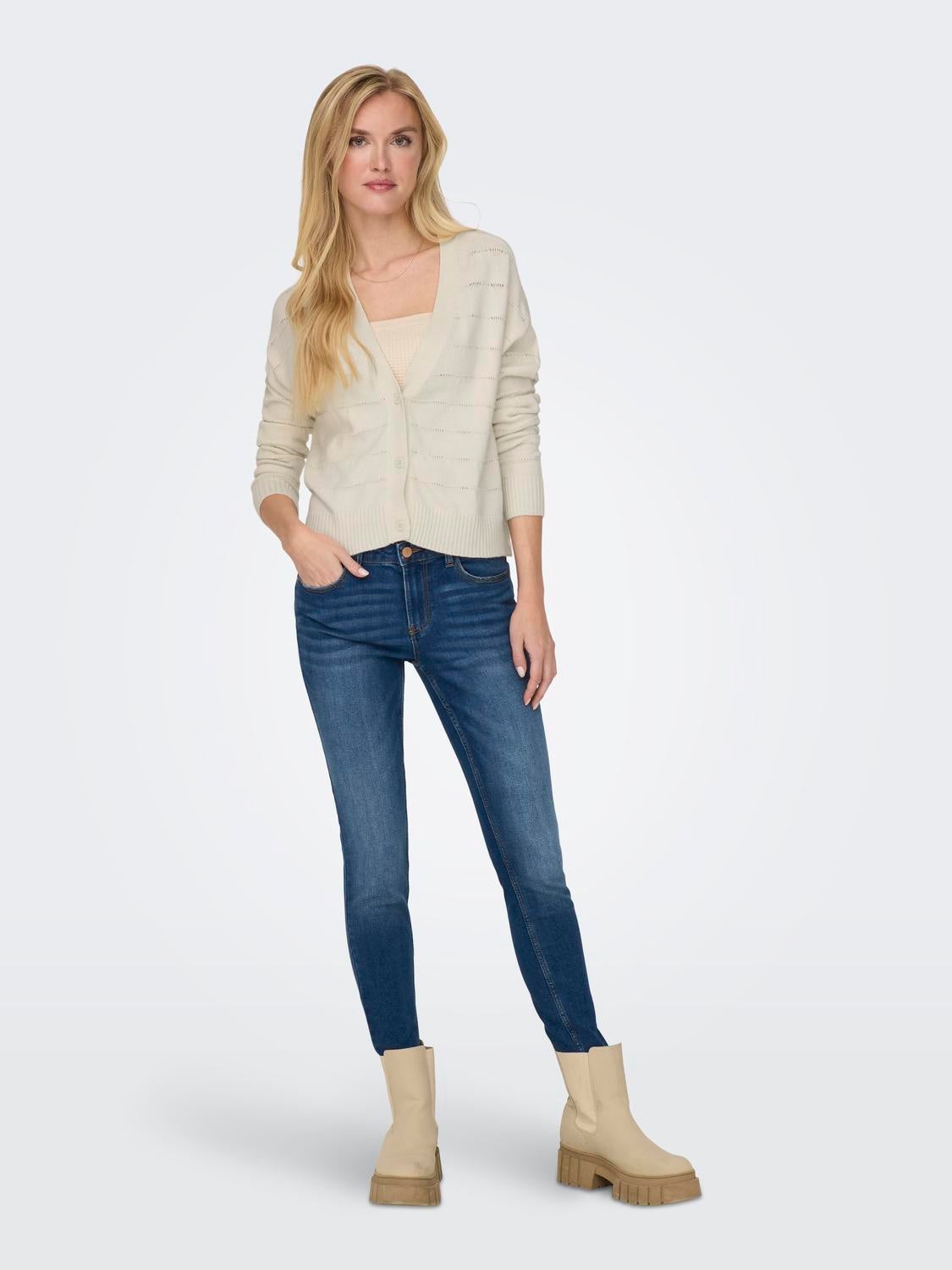 ONLKATIA Strickjacke Whitecap Gray