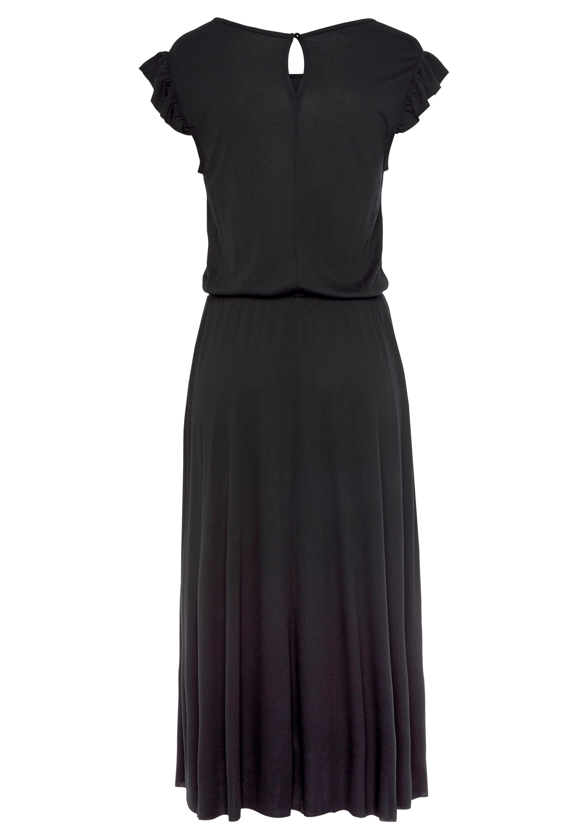 Beachtime Midikleid aus Viskosejersey, kurzärmliges Sommerkleid, Strandkleid, Basic