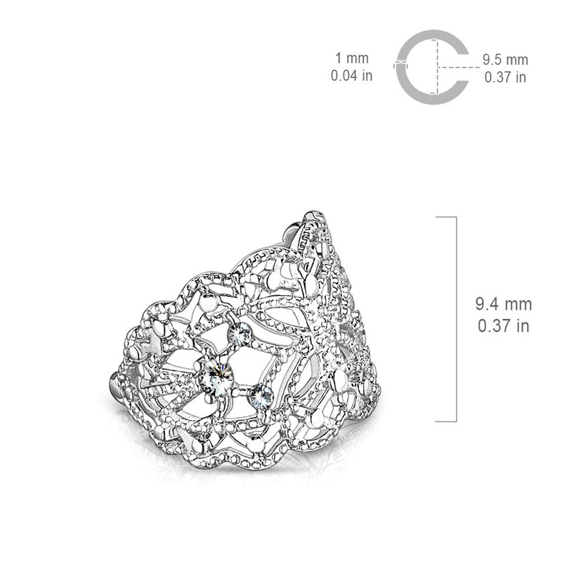 Earcuff avec papillon en filigrane
