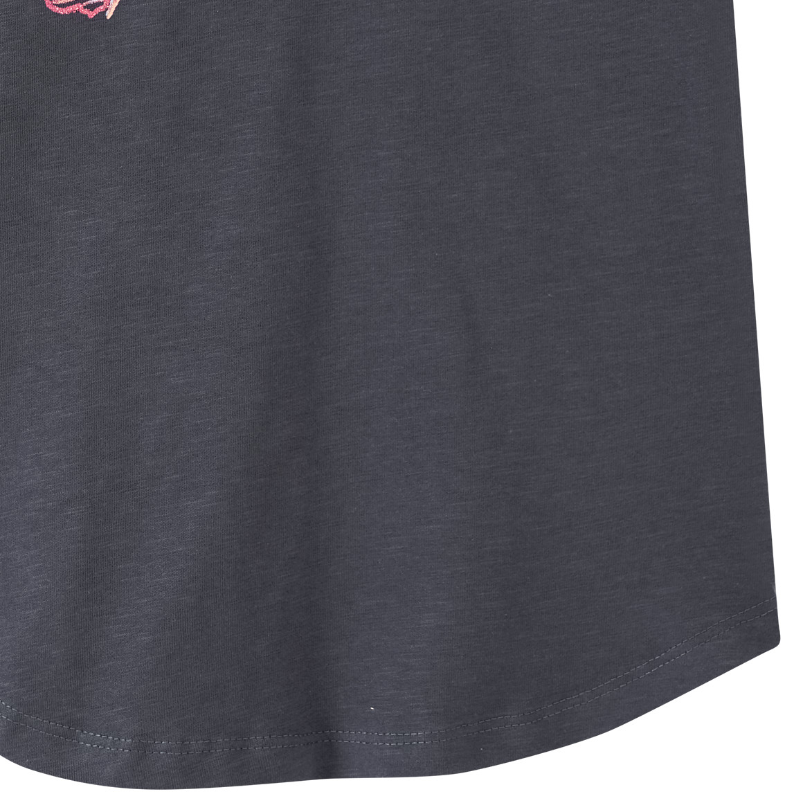 Yigga Mädchen T-Shirt mit Schmetterling-Motiv dunkelgrau