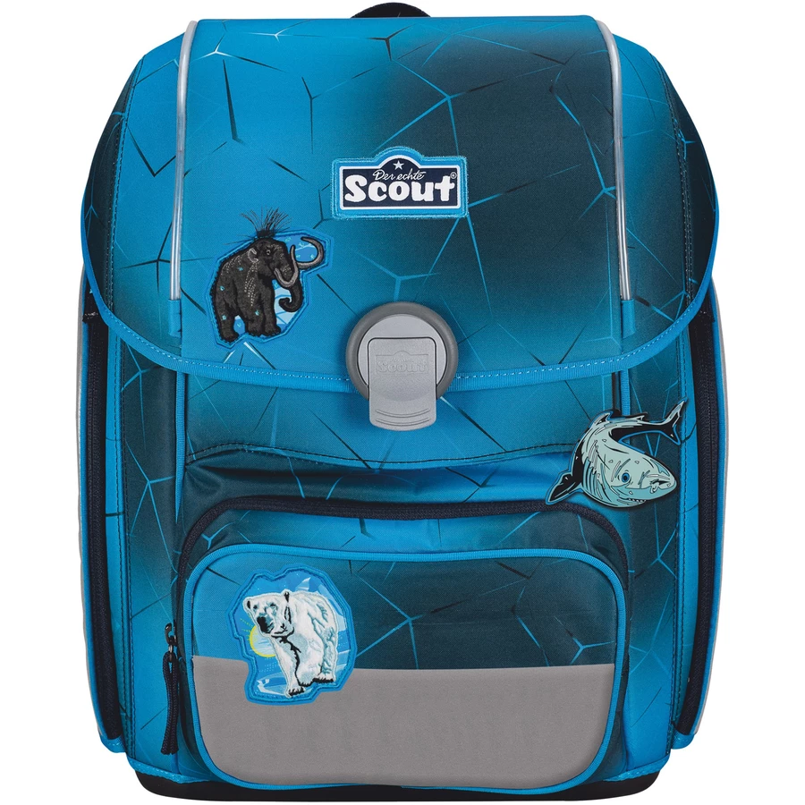 Scout Genius Exklusiv Safety Light - Schulranzen Set 5tlg. Polar blue