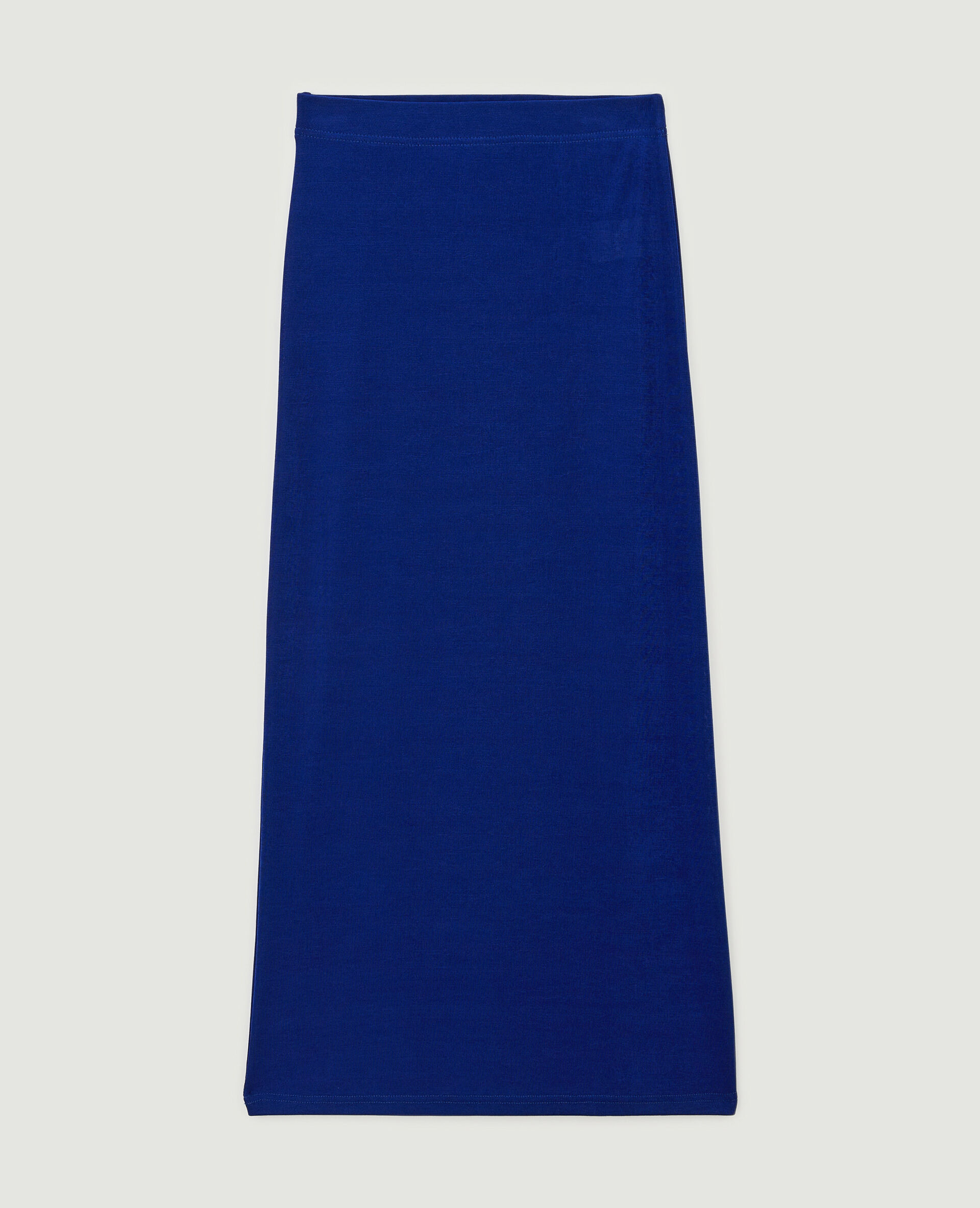 Jupe longue en maille fluide - Bleu turquoise