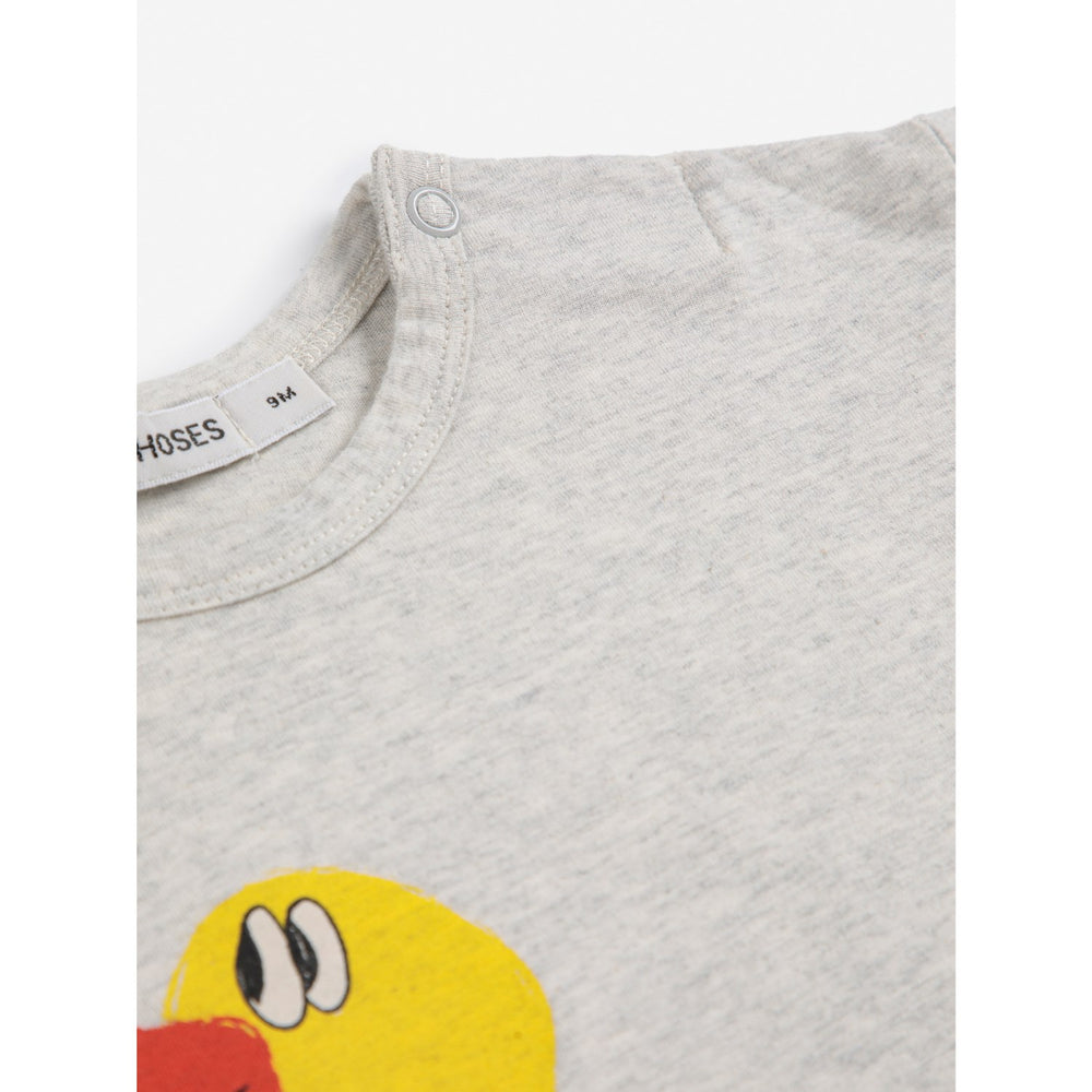 Køb Bobo Choses Light Heather Grey Striped Duck Bluse