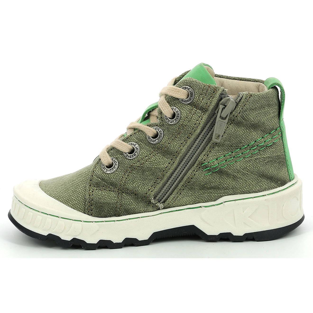 Kickers Baskets Kickrup kaki/gris