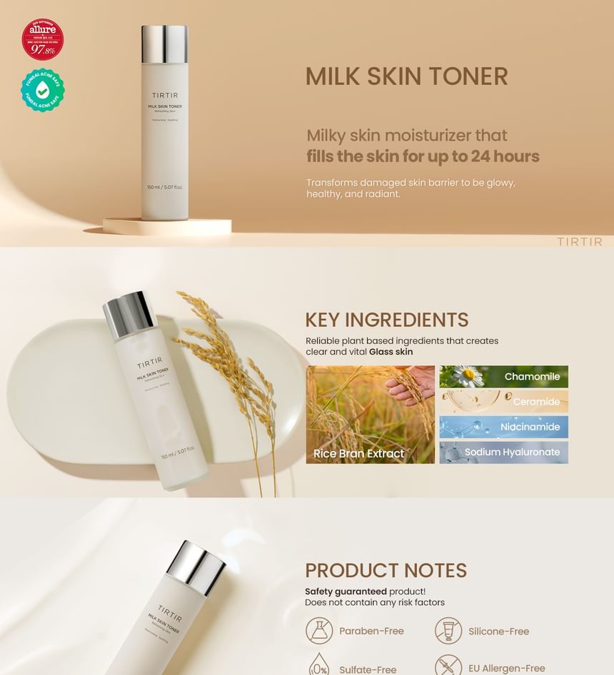 TIRTIR - Melk Huid Toner