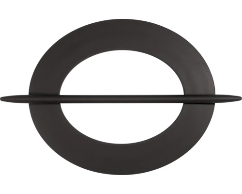 Decoratieve ovale ring, donkerbruin, 15 x 18 cm