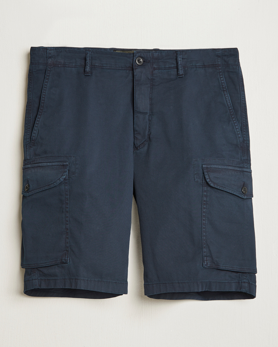 Incotex Cotton Cargo Shorts Navy