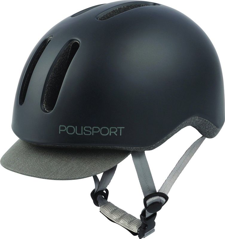 Polisport Commuter fietshelm - Maat L (58-61cm) - Mat Zwart/grijs