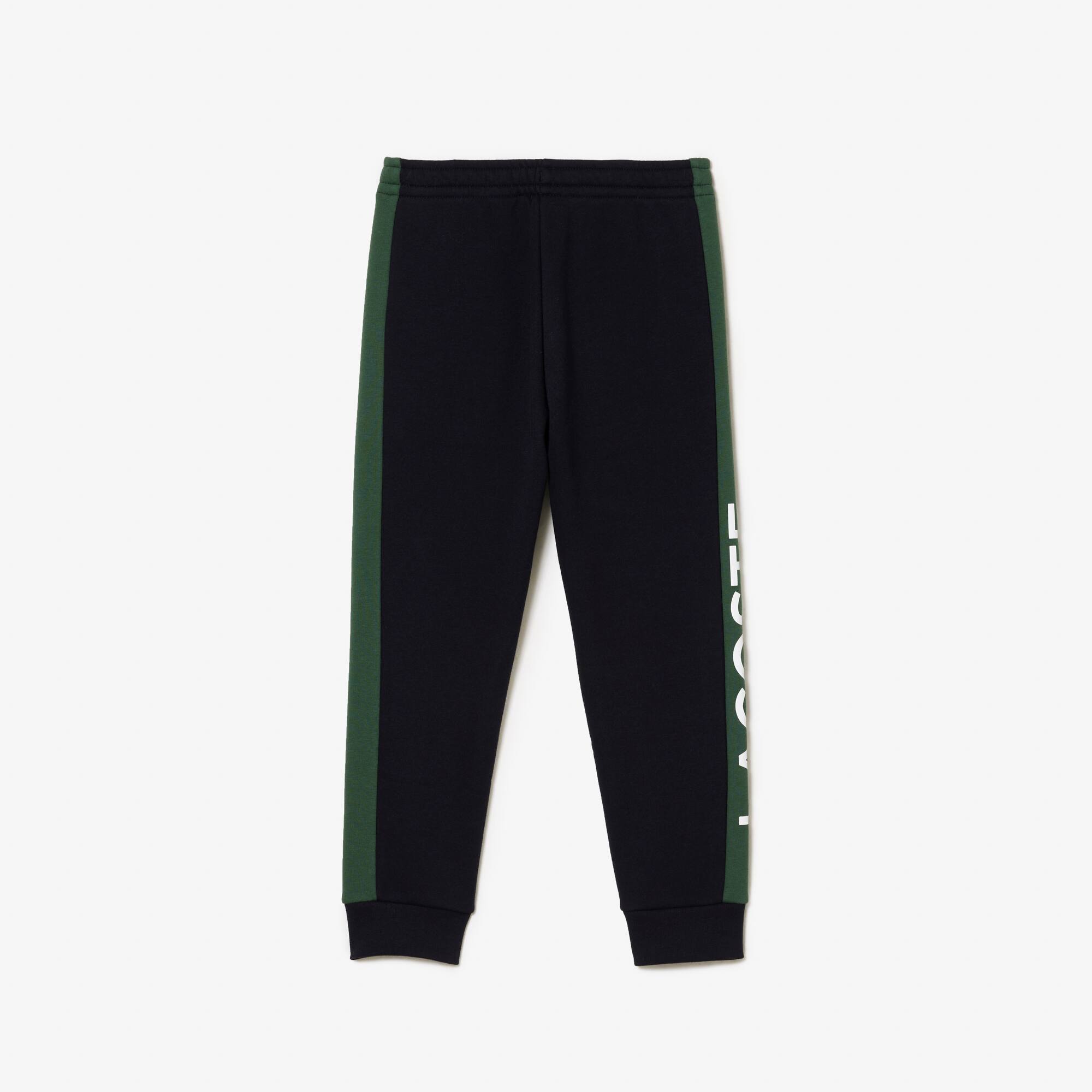 Pantalon de survêtement enfant Lacoste en coton biologique et polyester recyclé Pantalons & Shorts - Bleu - Lacoste - Enfant