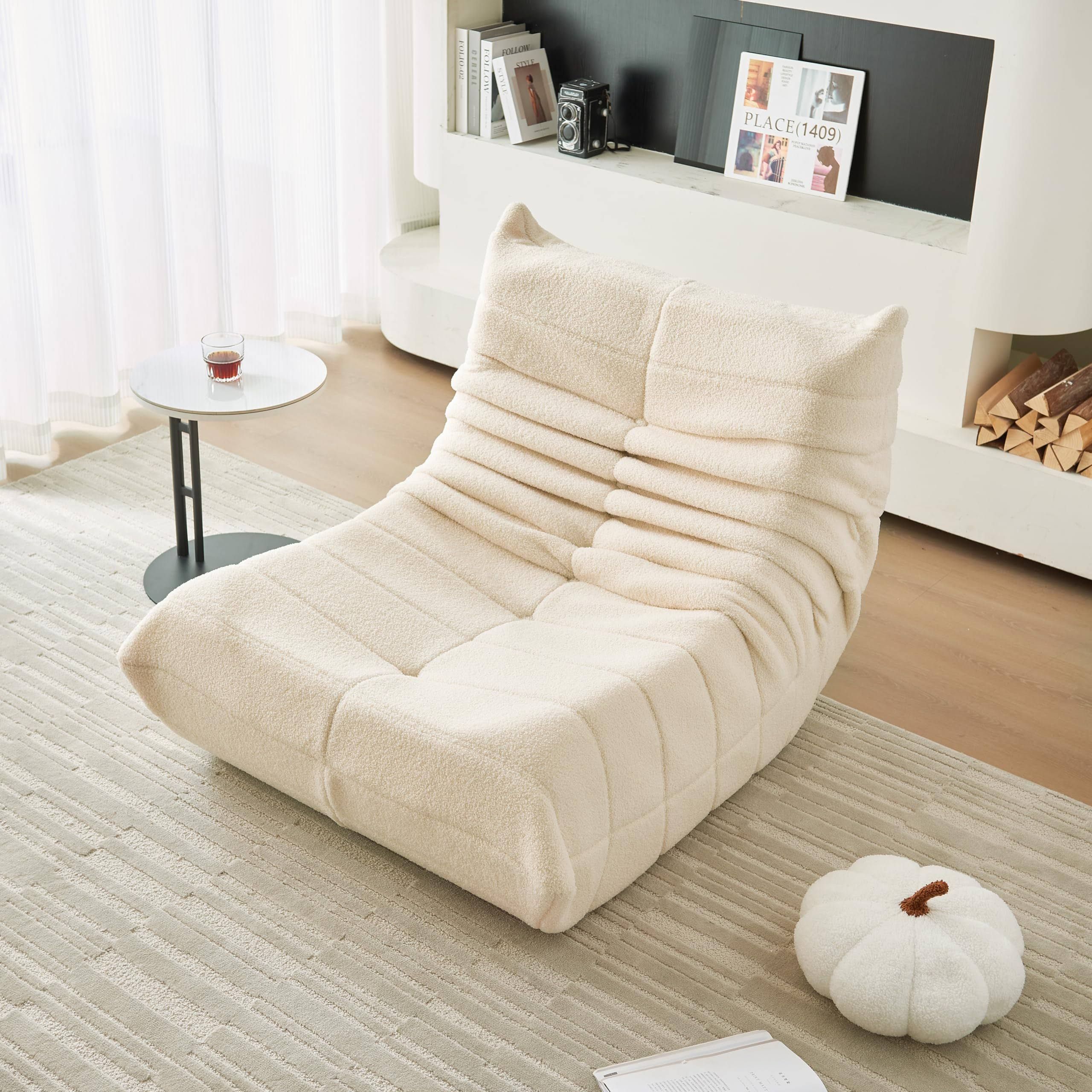 okwish Sitzsack Sofa Bodensofa, Bodenstuhl mit Rückenlehne, Lesesessel Bequem XXL, Lazy Sofa, Bean Bag Chair für Schlafzimmer Wohnzimmer, Liegesessel