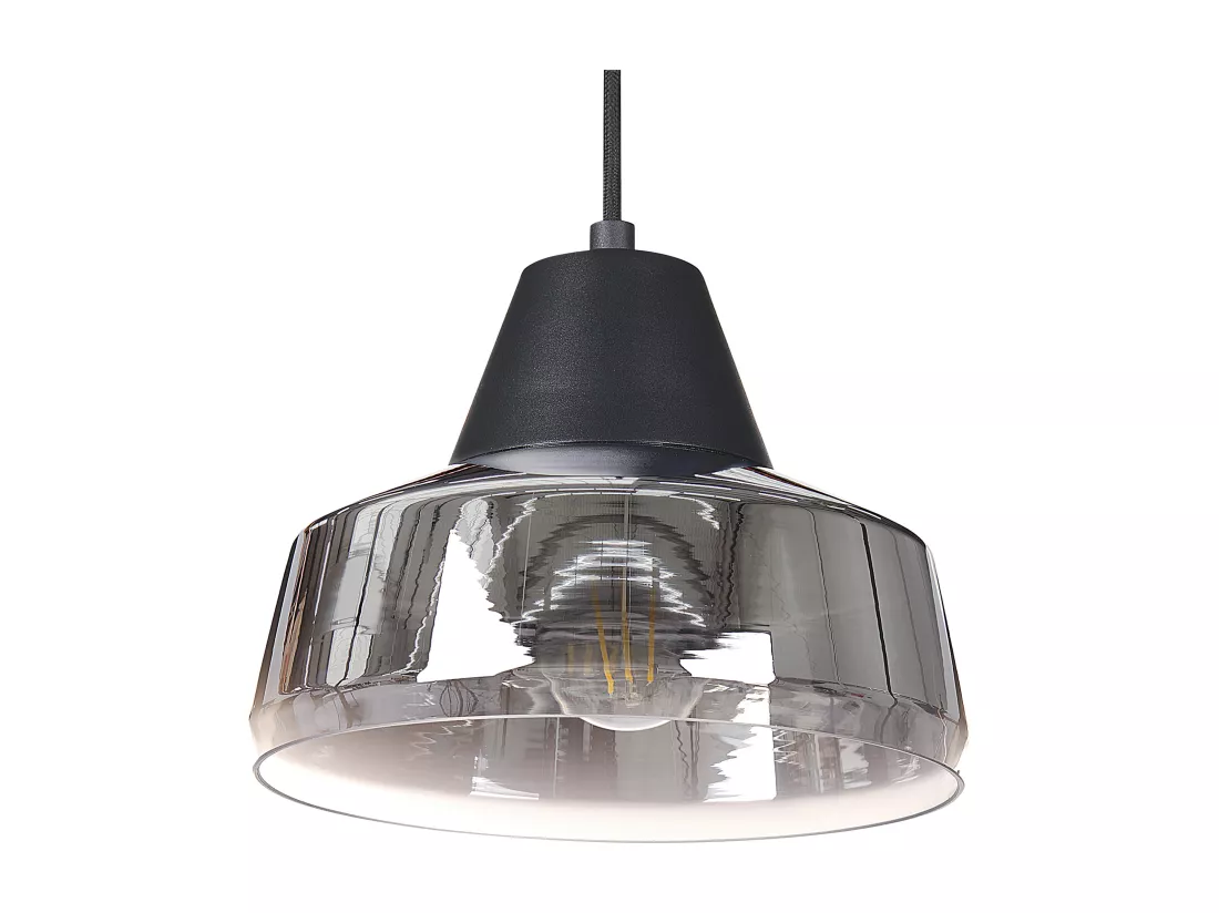 Lampe suspension TALPARO Verre Argenté