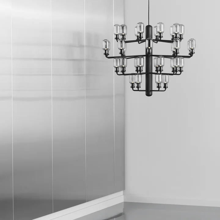 Normann Copenhagen - Amp Kronleuchter small, smoke / black