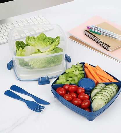 Sistema Madkasse m. Tilbeh?r - Salad Max To Go 1,63L - Blå