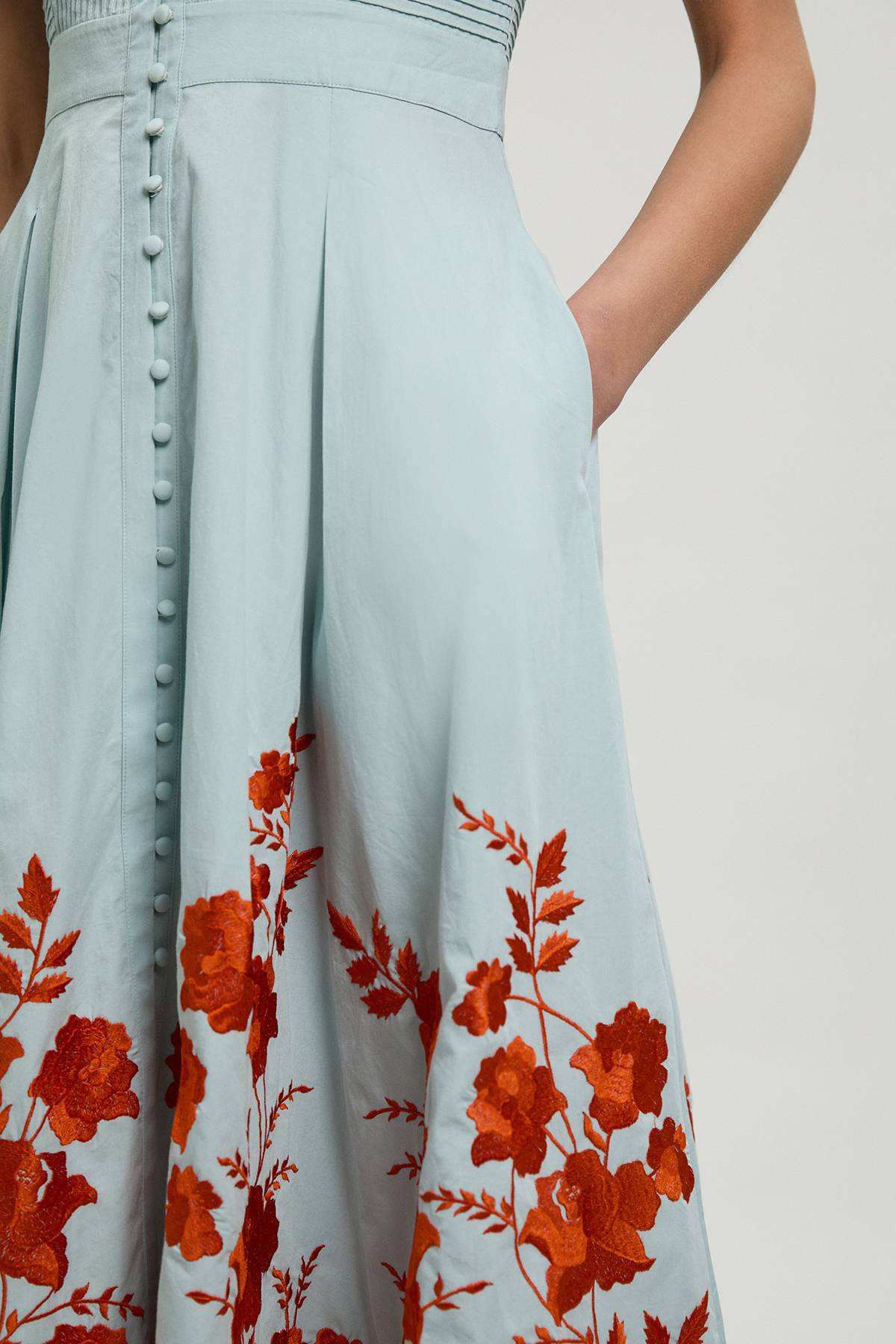 KarenMillen Robe Chemise À Taille Froncée Et Détails Brodés