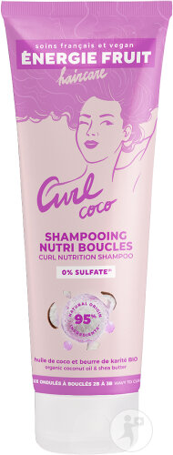 Energie Fruit Shampoing 0% Sulfates Nutrition-Définition Coco-Karité Bio Cheveux Bouclés 250ml