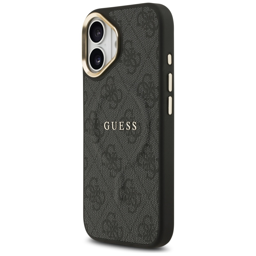iPhone 17 MagSafe Leder Hardcase Hülle Classic Logo (GUHMP17SP4MSEGCK) - Schwarz