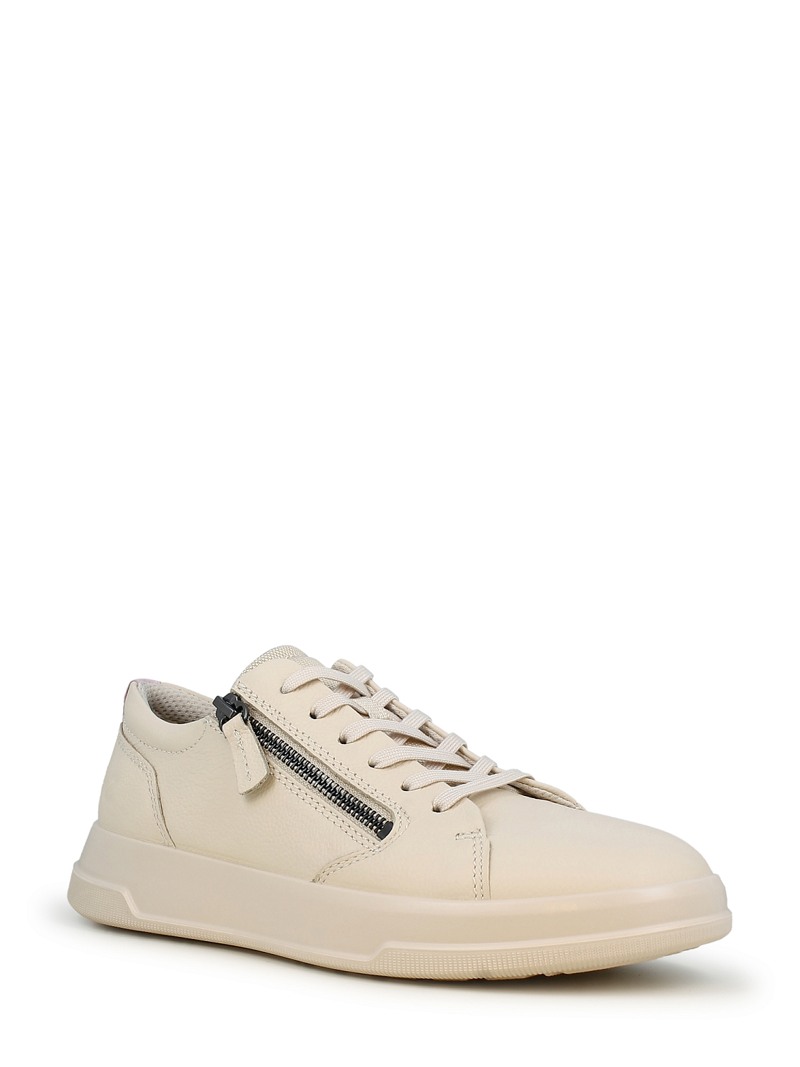 Ecco Move Beige Leather Sneakers