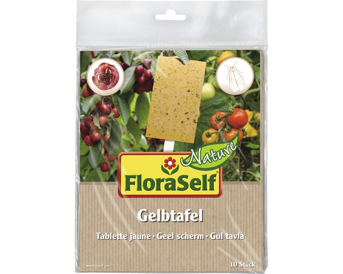 Gele kleefvallen voor plantenplagen FloraSelf Nature 10 stuks