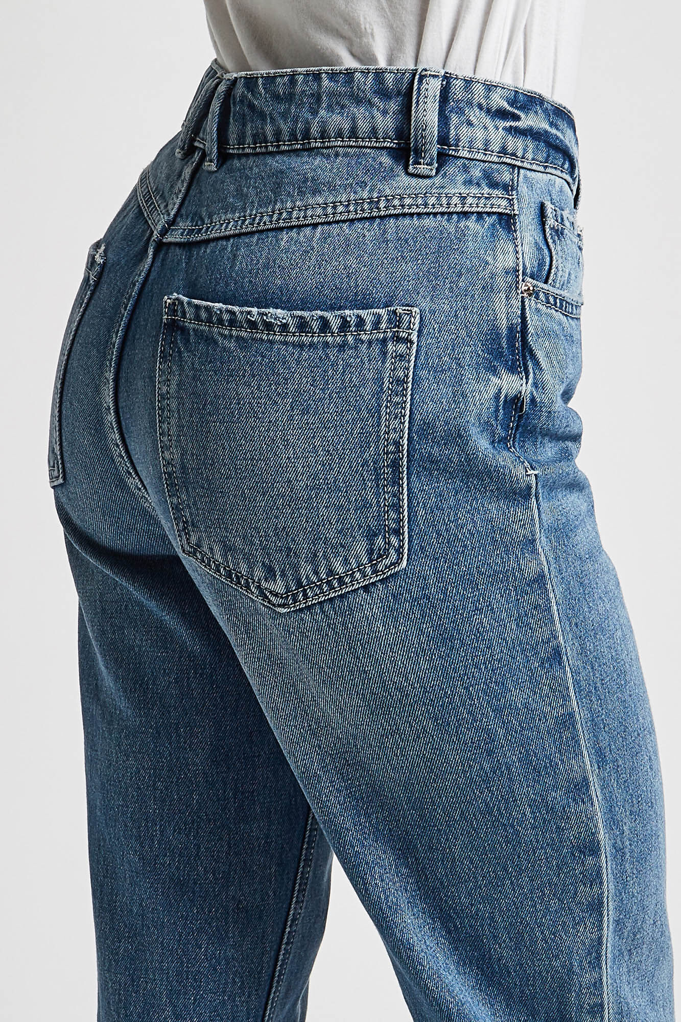 Calça jeans de cintura alta