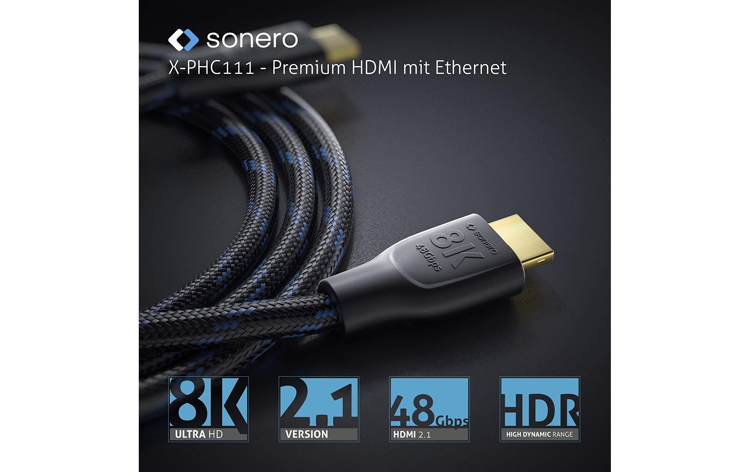 Kabel 8K Premium High Speed HDMI - HDMI, 5 m8K High Speed HDMI Kabel mit Ethernet
