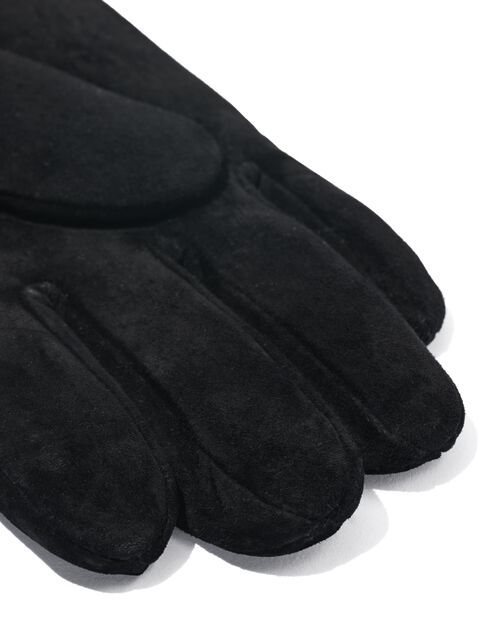 gants femme daim noir