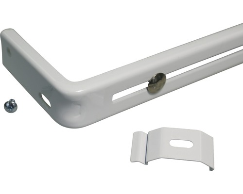 Verstelbare metalen wandbeugel, 127 mm, wit
