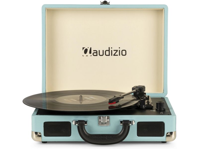 Audizio Plattenspieler RP114 Blau Stilvoller Plattenspieler im Kofferdesign