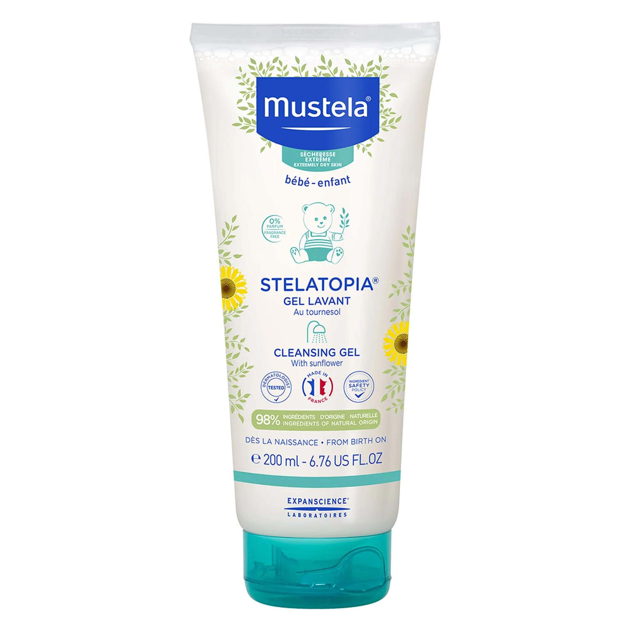 Mustela Stelatopia Gel Lavant au Tournesol - 200ml