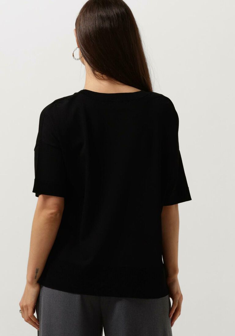 SELECTED FEMME zwarte selected femme t-shirt slfwille ss knit o-neck