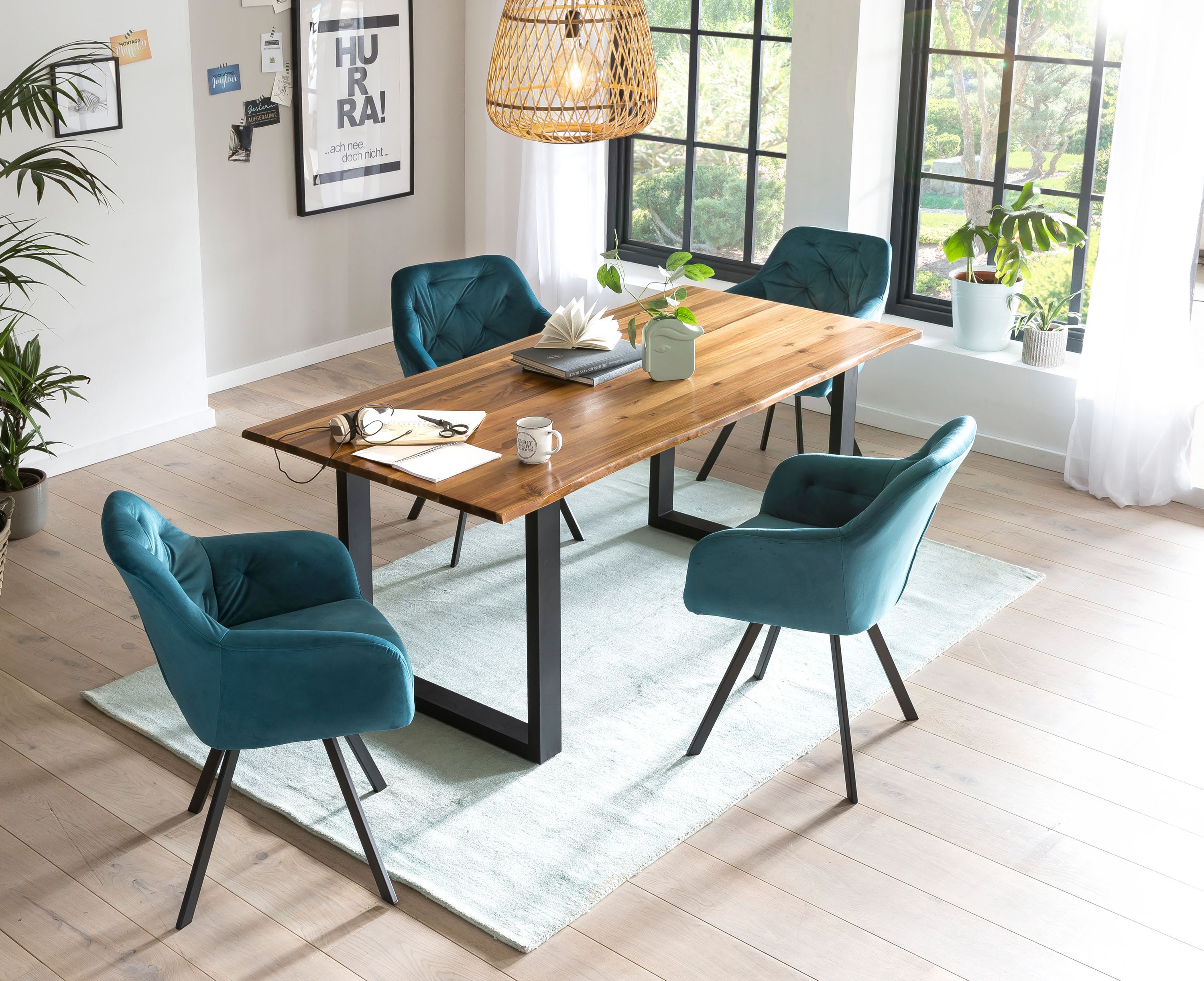 Esstisch 180x90x77 cm Esszimmertisch Küchentisch Tisch Holztisch
