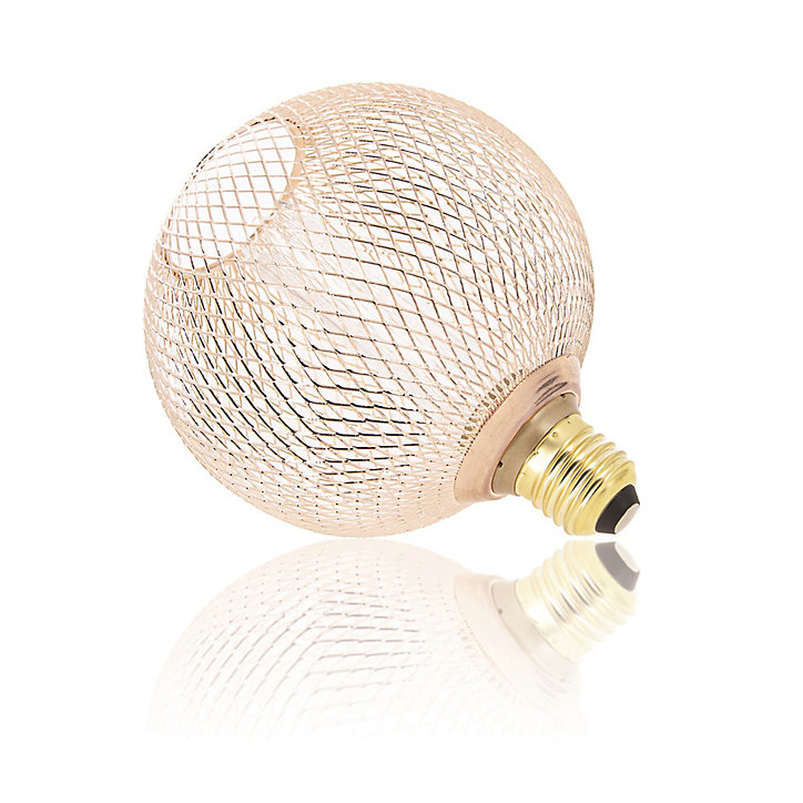 Ampoule LED holograme cage cuivre IP20 E27 150lm blanc chaud Xanlite