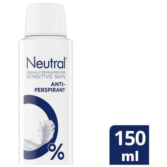 Neutral Anti-Transparant Parfumvrij Deodorant Spray 150 ML